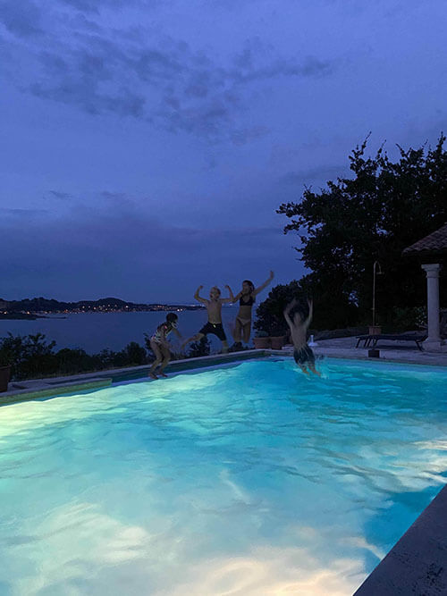 Ferielejligheder i Provence - Domaine de la cote Dor Aften pool
