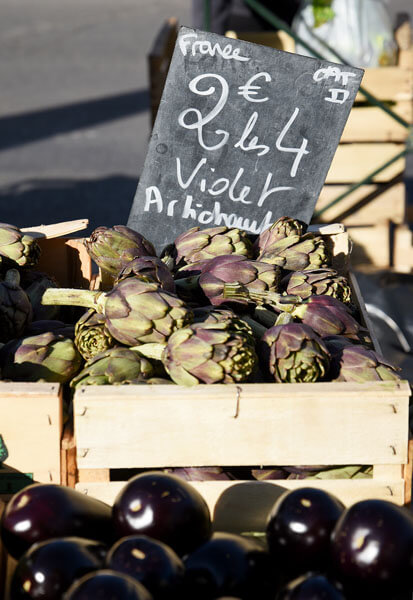 Ferielejligheder i Provence - Markeder Domaine de la cotedor Groent marked